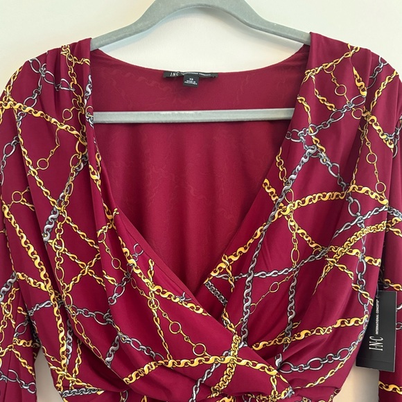 Ruched-Waist Surplice Top - Picture 3 of 5
